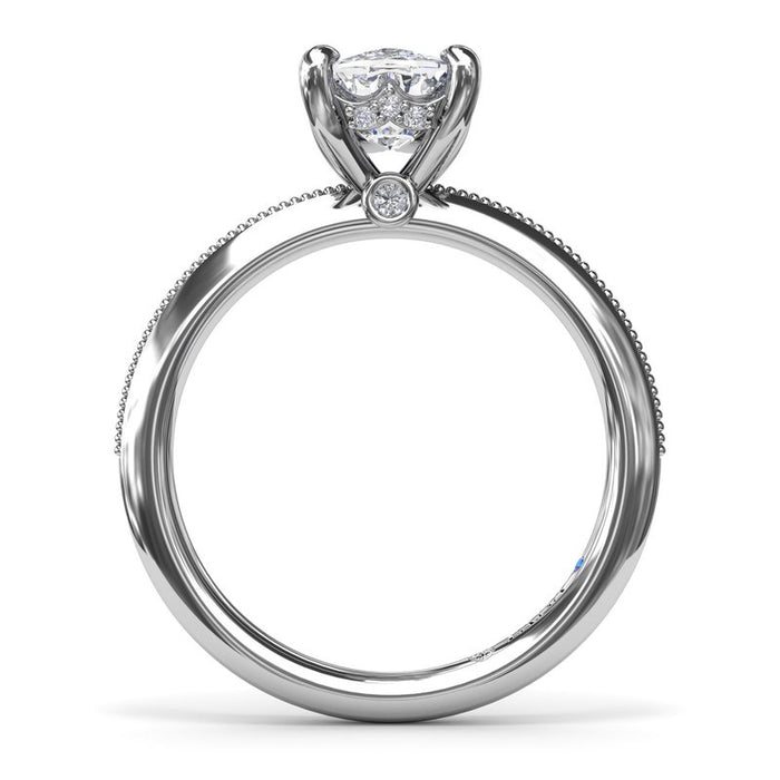 Milgrain Knife-Edge Engagement Ring Setting