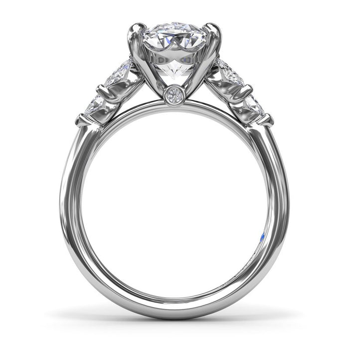 Marquise Side Stones Engagement Ring Setting