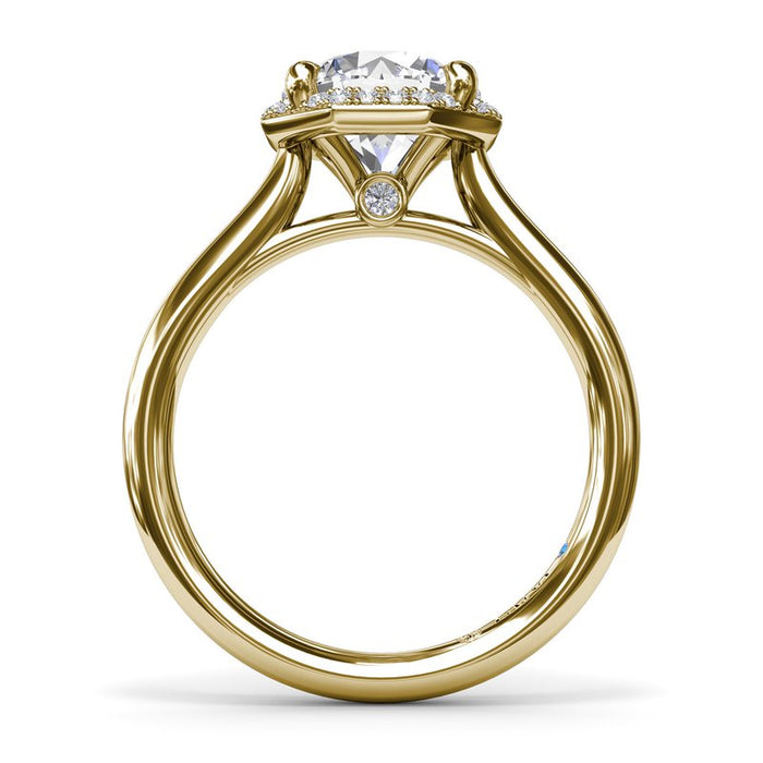 Octagon Halo Engagement Ring Setting