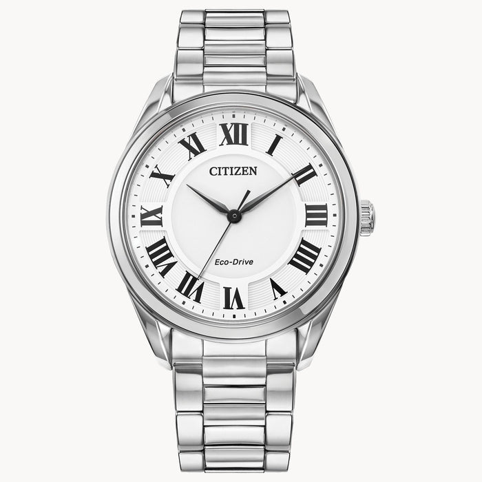 Citizen Ladies Arezzo White Dial and Stainless Eco-Drive Steel Watch
