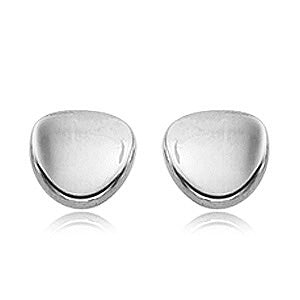 Sterling Silver Dapped Disc Stud Earrings