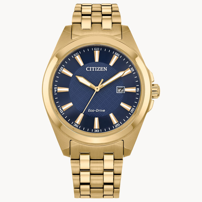 Citizen Peyton Blue Dial and Gold Stainless Steel Eco-Drive Watch