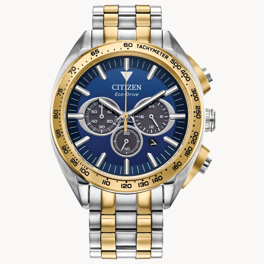 Citizen Carson Eco-Drive Watch, Two-Tone with Blue Dial– Ephraim