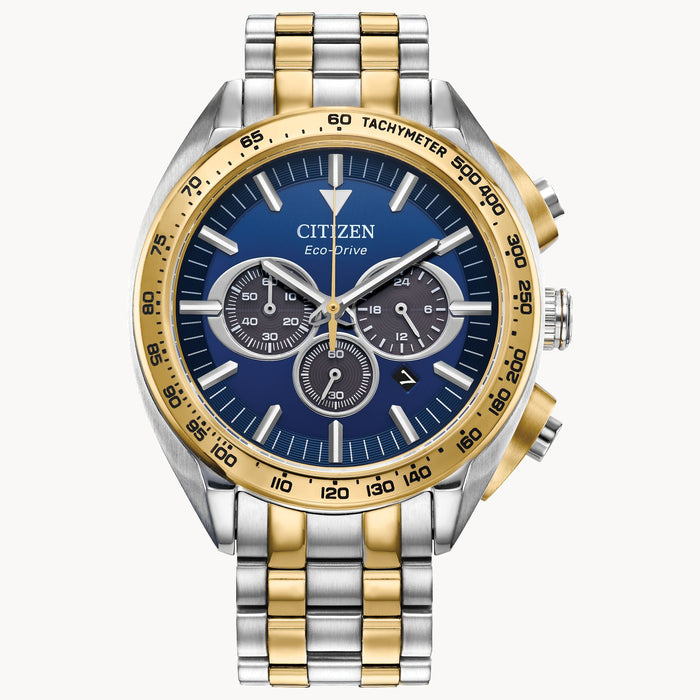 Citizen Gent's Carson Two-Tone Stainless Steel and Blue Chronograph Dial Watch