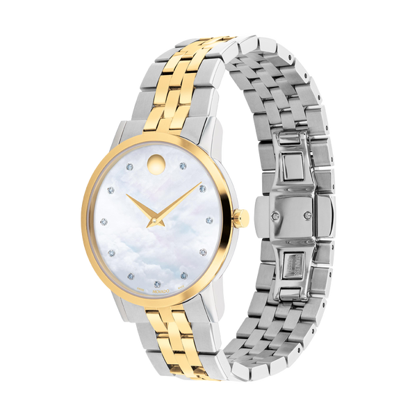 Movado Museum Classic Mother of Pearl Dial and Two-Tone Stainless Steel Watch