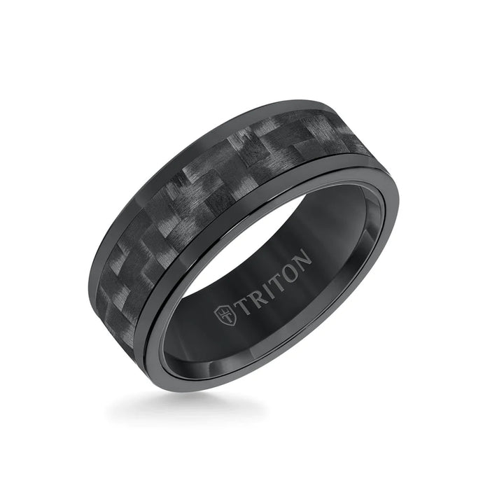 Triton Men's Tungsten and Carbon Fiber Ring