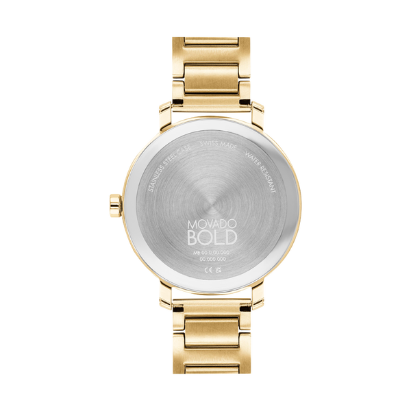 Movado Bold Evolution Gold Tone Stainless Steel Watch