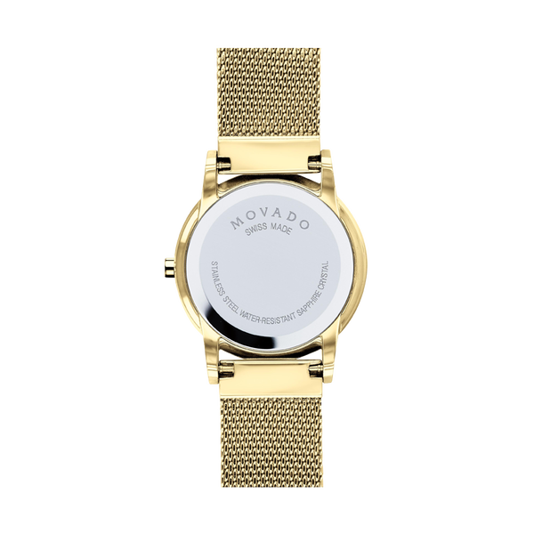 Movado Museum Classic Black Dial and Gold Mesh Band Watch