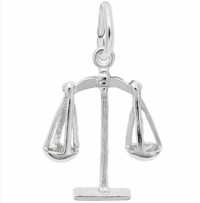 Rembrandt Scale of Justice Sterling Silver Charm