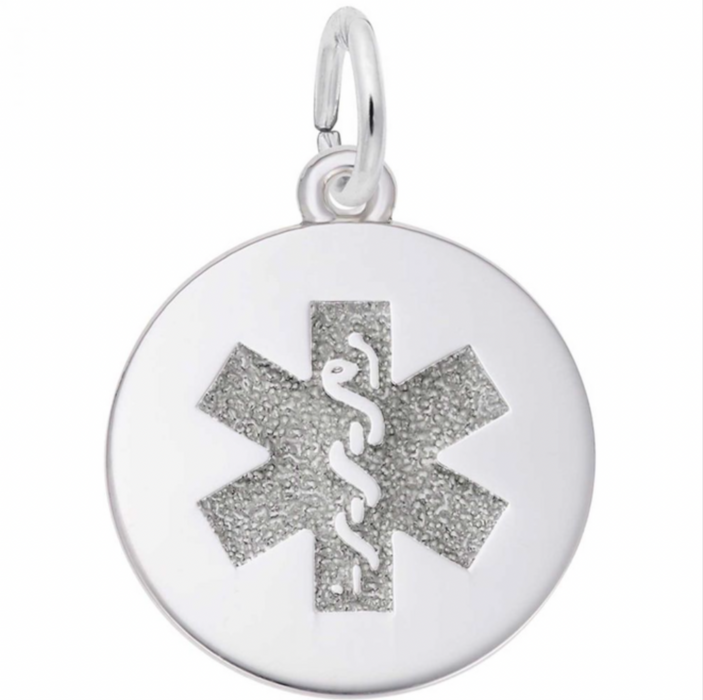 Rembrandt Sterling Silver Medical Symbol Charm