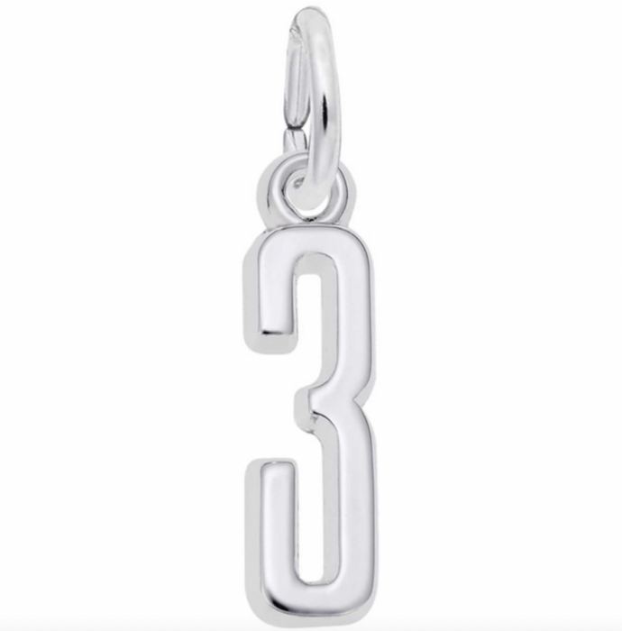 Rembrandt Sterling Silver No. 3 Charm