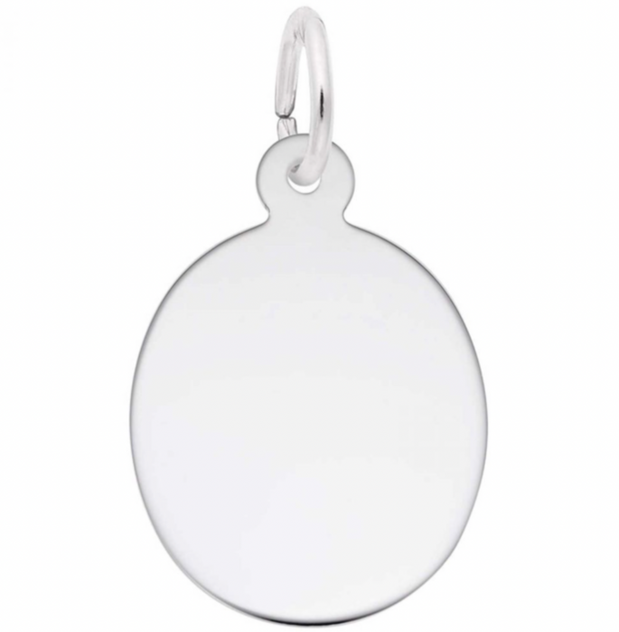 Rembrandt Sterling Silver Oval Disc Charm