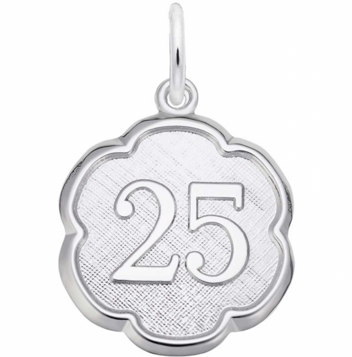 Rembrandt Sterling Silver Number 25 Charm