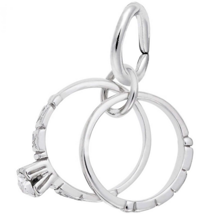 Rembrandt Sterling Silver Wedding Rings Charm