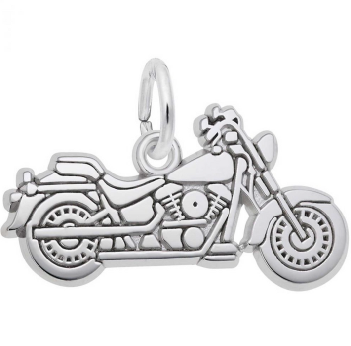 Rembrandt Sterling Silver Motorcycle Charm