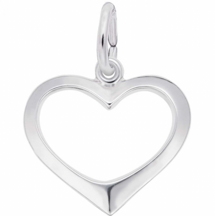 Rembrandt Sterling Silver Open Heart Charm