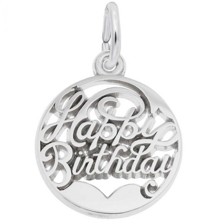 Rembrandt Sterling Silver Happy Birthday Charm