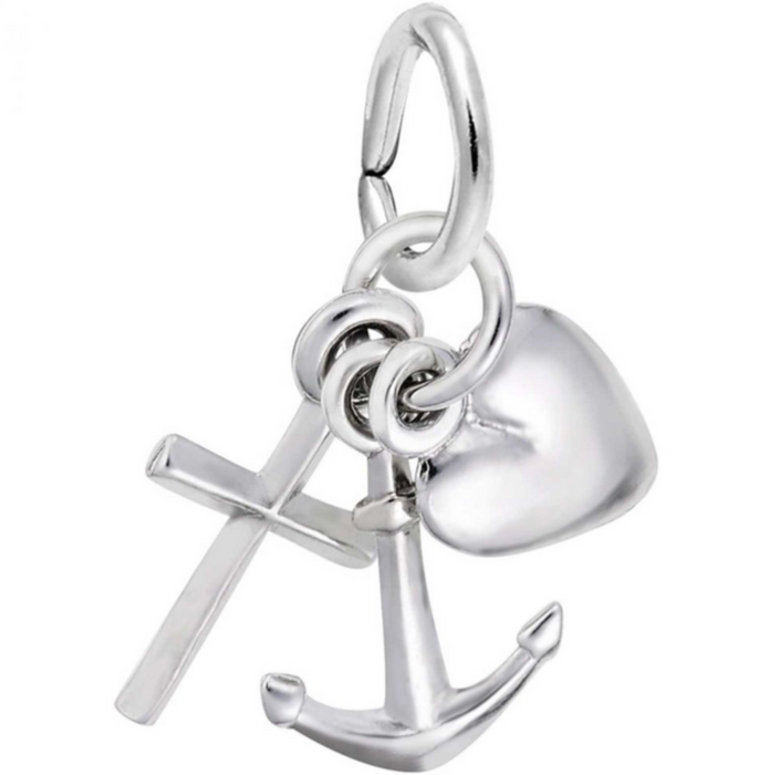 Rembrandt Sterling Silver Faith, Hope and Charity Charm