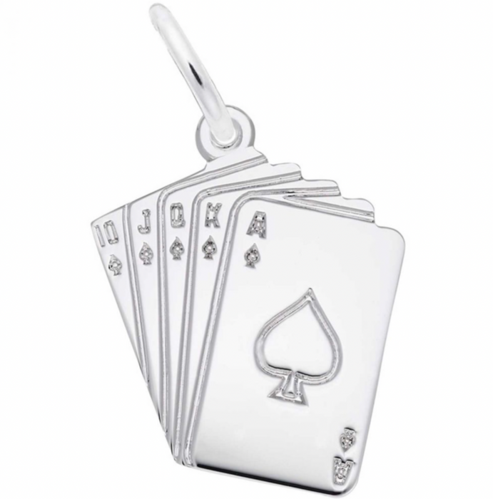 Rembrandt Sterling Silver Cards Charm