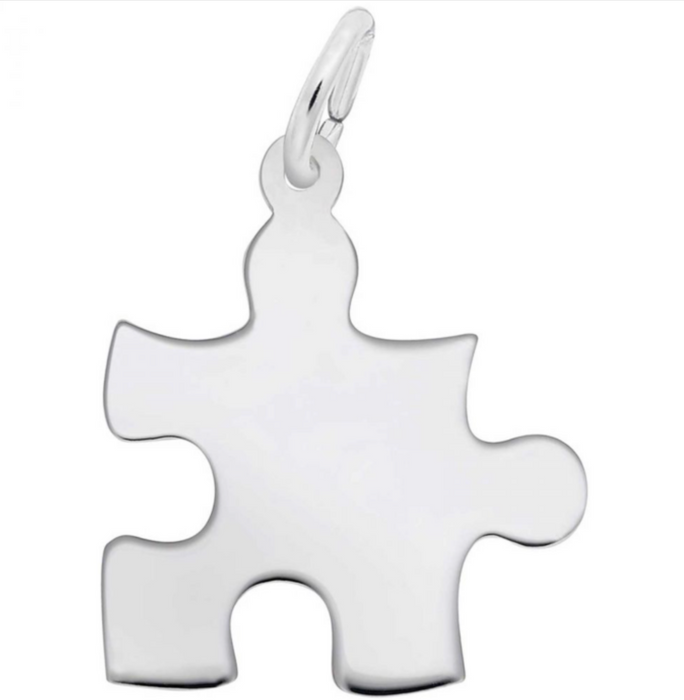 Rembrandt Sterling Silver Puzzle Piece Charm