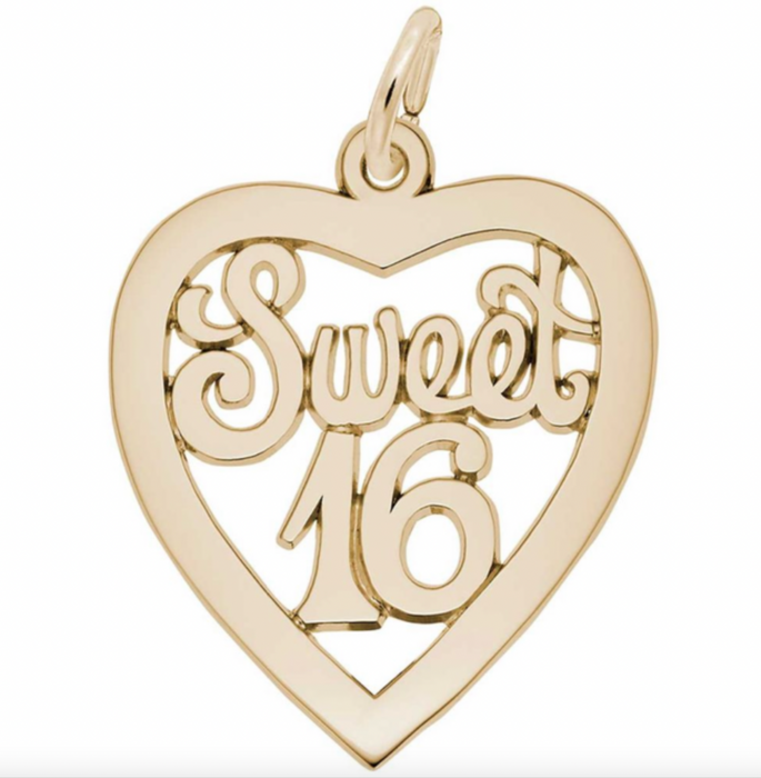 Rembrandt 14k Yellow Gold Sweet 16 Charm