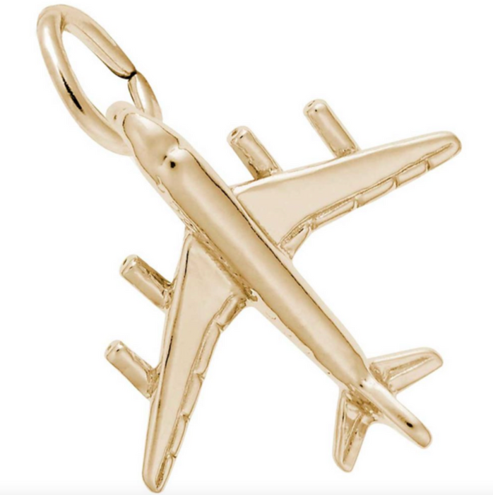 Rembrandt 14k Yellow Gold Airplane Charm