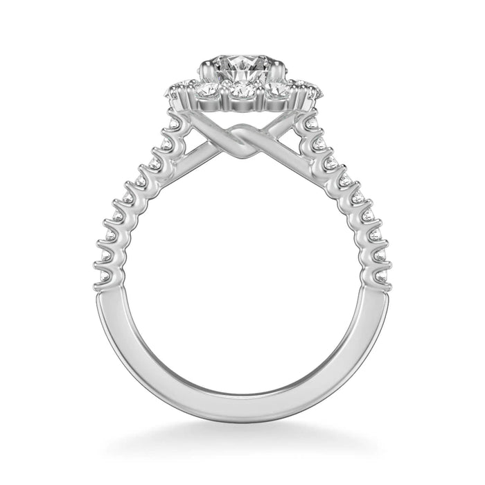 Art Carved Dolly Classic Cushion Halo Diamond Engagement Ring Setting