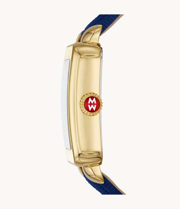 Michele Deco Sport Gold and Tide Ocean Material Blue Wave Watch