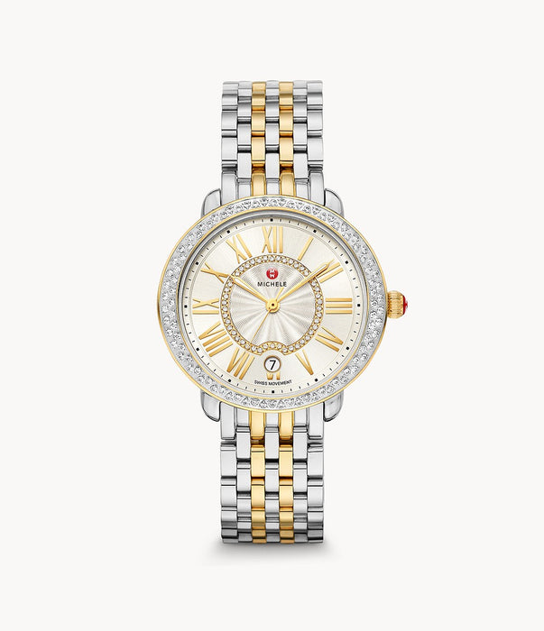 Michele Serein Mid Diamond Two-Tone and Diamond Stainless Steel Watch