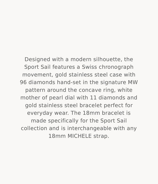 Michele Sport Sail Gold Diamond Watch