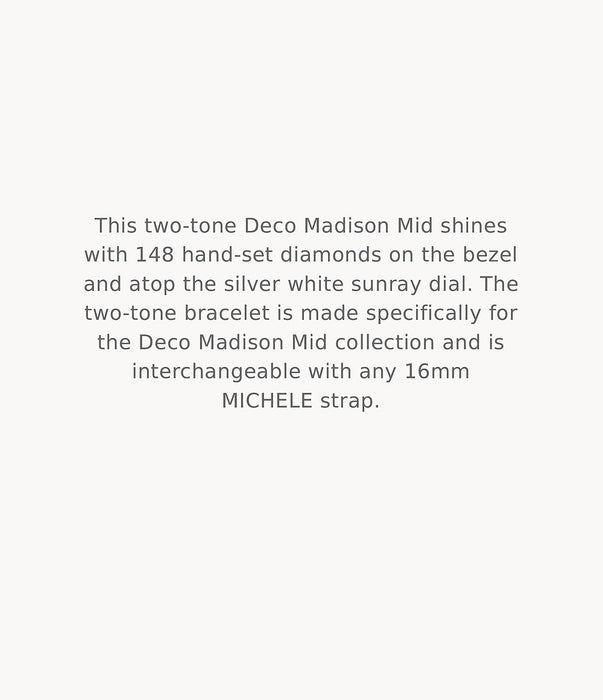 Michele Deco Madison Mid Diamond Two-Tone Watch