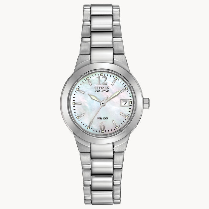 Citizen Ladies Eco-Drive Pearl Dial and Stainless Steel Watch