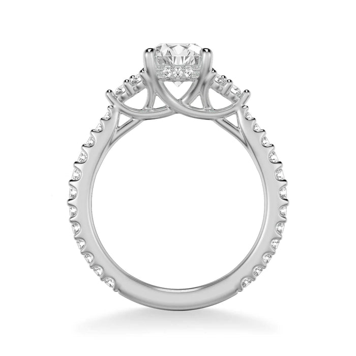 Art Carved Clio Classic Three Stone Engagement Ring Setting