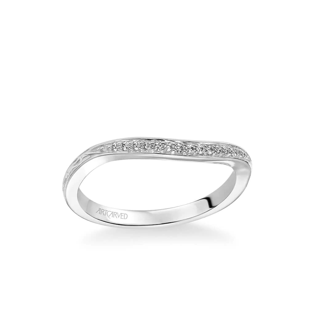Art Carved Farrah Vintage Diamond Engraved Wedding Band Ephraim