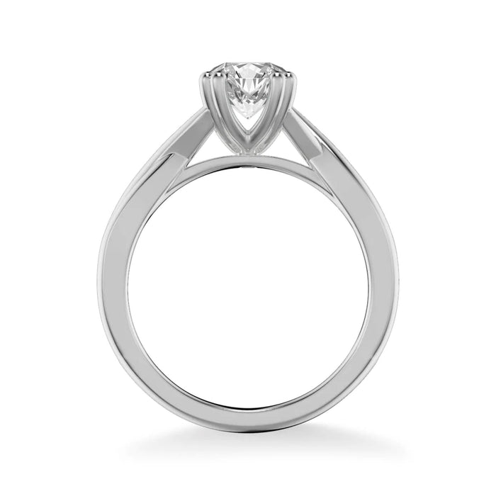 Art Carved Solitude Contemporary Solitaire Twist Engagement Ring Setting