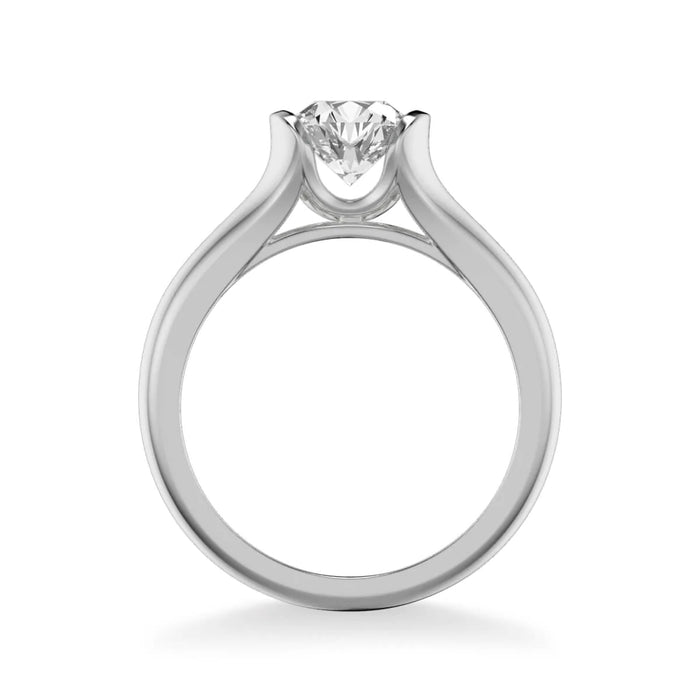 Art Carved April Contemporary Solitaire Bezel Engagement Ring Setting