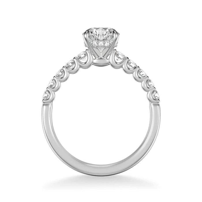 Art Carved Faye Classic Side Stone Engagement Ring Setting