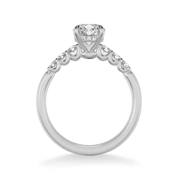 Art Carved Erica Classic Side Stone Engagement Ring Setting