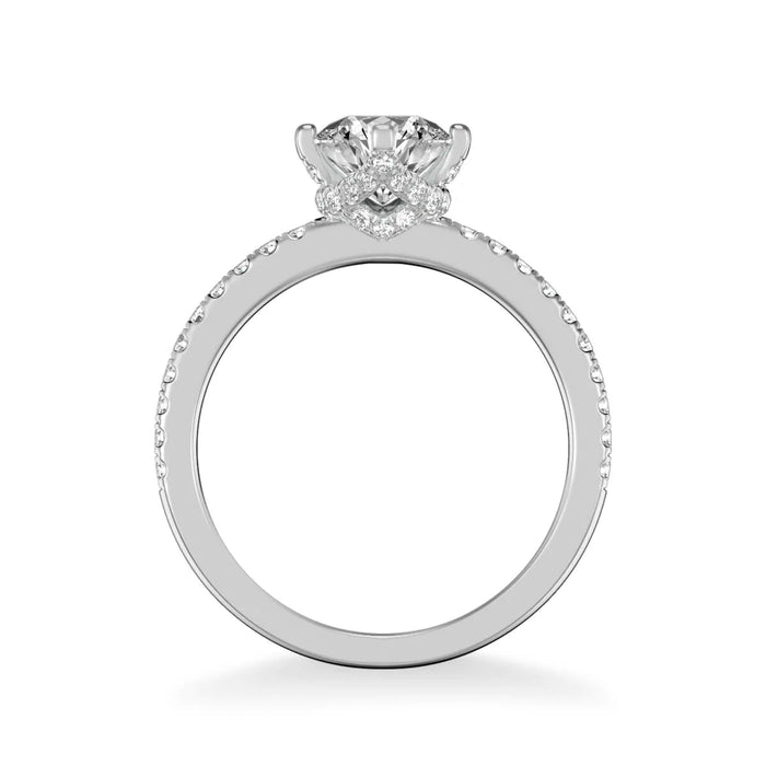 Art Carved Ashlyn Classic Side Stone Engagement Ring Setting