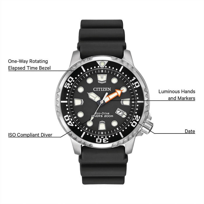 Citizen Gent's Eco-Drive Black Dial and Silicone Watch